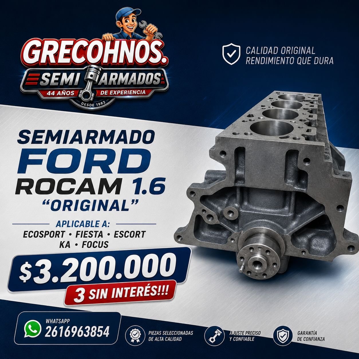 Motor Semiarmado Toyota 1KD 3.0 Diesel — Greco Hnos Mendoza