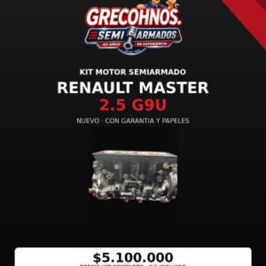Kit Motor Semiarmado Renault Master 2.5 G9U | Nuevo con Garantía | Greco Hnos